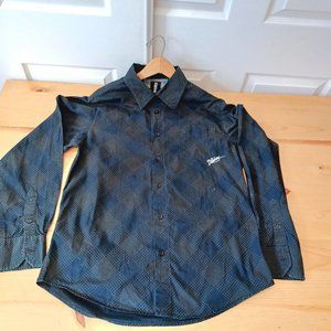 Billabong Long Sleeved Shirt - Black/Cream with logos (3332)